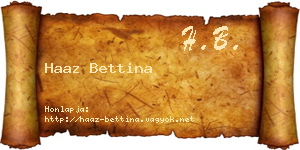 Haaz Bettina névjegykártya