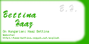 bettina haaz business card